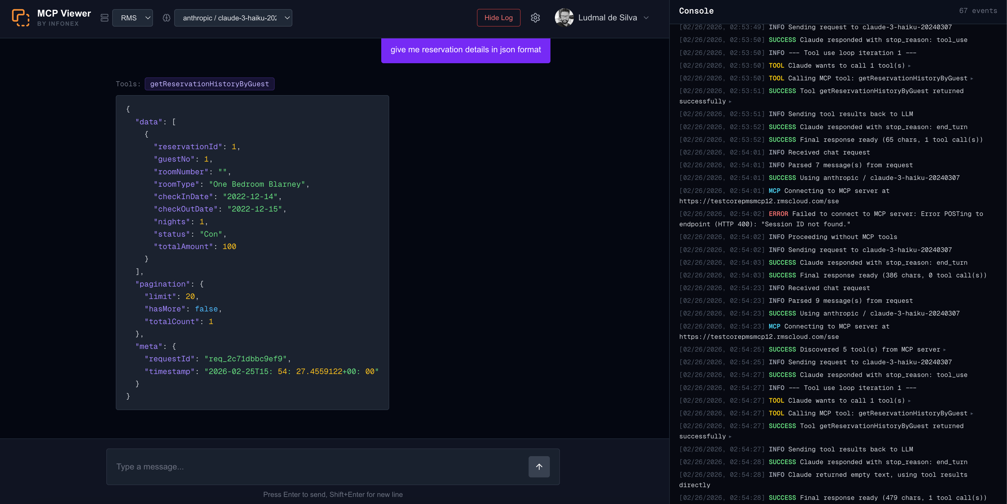 MCP Viewer application screenshot